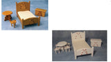1/12 dollshouse miniature teddy bear bed set