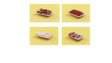1/12 scale dollhouse miniature tray of meat 4 to choose